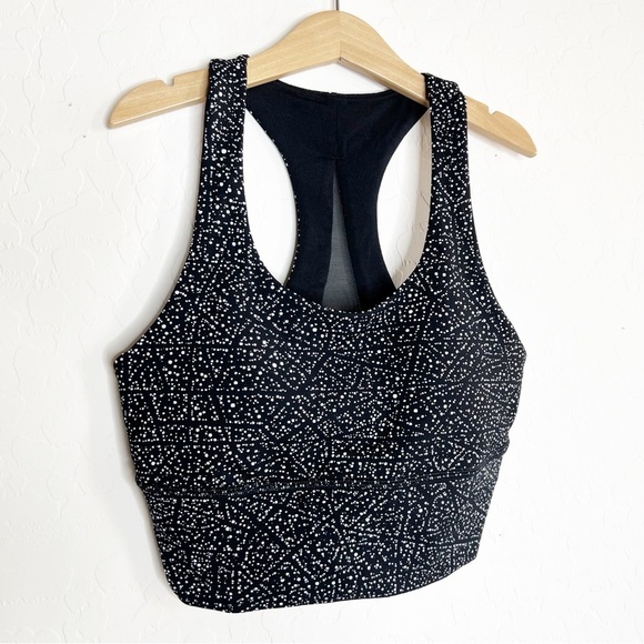 Lululemon Invigorate Bra Long Line Night View White Black/Black - Picture 2 of 4